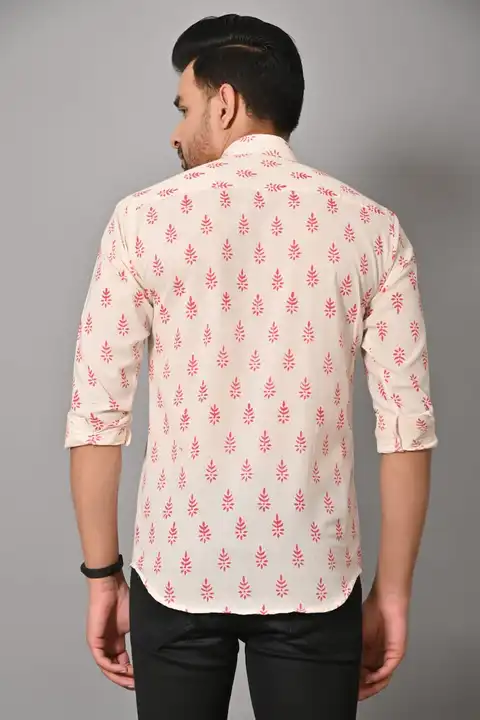 Hand block printed pure cotton men shirt  uploaded by The print house  on 2/22/2023