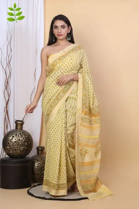 Maheshwari silk saree  uploaded by Bagru Hand Block Print Jaipur on 2/22/2023
