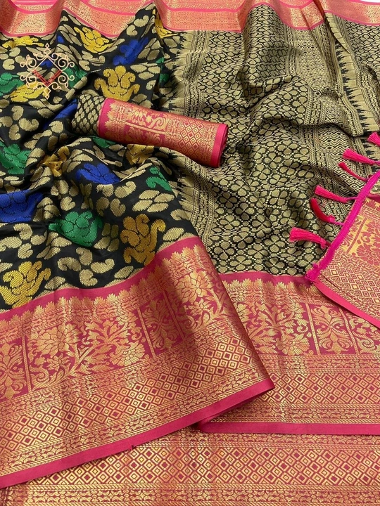 Soft Banarasi Silk saree  uploaded by Vedi Tex on 2/22/2023