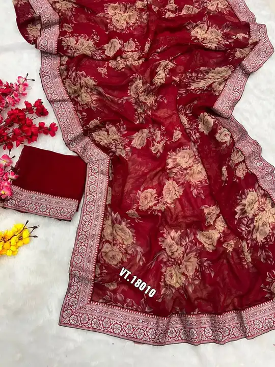 🔊new superhit printed sequence Jaquard lace border saree collection 

*👇 PRODUCT DETAILS 👇*


*⭕S uploaded by Vishal trendz 1011 avadh textile market on 2/22/2023