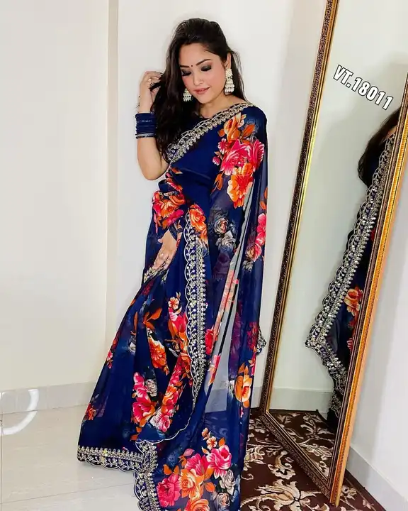 🔊new superhit printed sequence lace border saree collection 

*👇 PRODUCT DETAILS 👇*


*⭕SAREE FAB uploaded by Vishal trendz 1011 avadh textile market on 2/22/2023