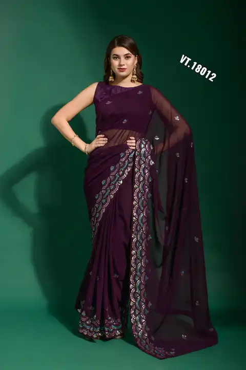 An amazing Beautyful sequence saree collection 

*👇 PRODUCT DETAILS 👇*


*⭕SAREE FAB. :* Heavy Geo uploaded by Vishal trendz 1011 avadh textile market on 2/22/2023