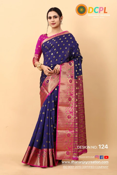 Hey guys do you want to order this beautiful saree sir please DM 💬 and order now  uploaded by Dhananjay Creations Pvt Ltd. on 2/22/2023
