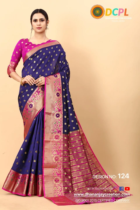 Hey guys do you want to order this beautiful saree sir please DM 💬 and order now  uploaded by Dhananjay Creations Pvt Ltd. on 2/22/2023