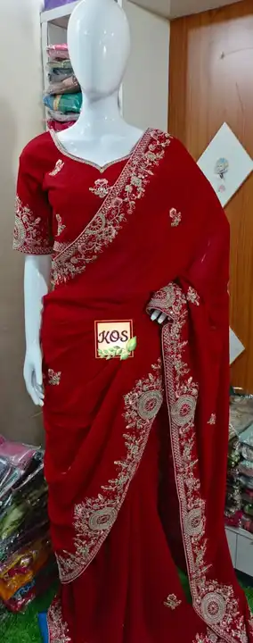Beautiful Wedding Collection with heavy coding n sequence work..Fancy Heavy work stitched blouse uploaded by BOKADIYA TEXOFIN on 2/22/2023