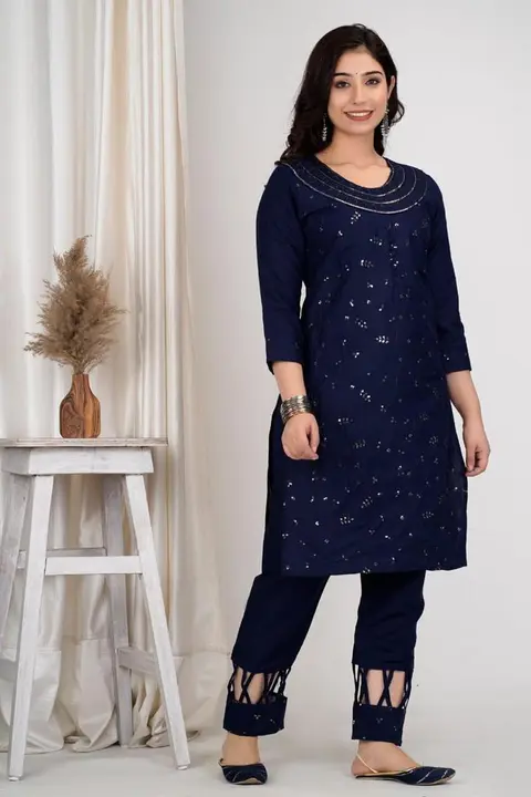 Women embroidered kurta pant and jutti set uploaded by Aleexa Outlet on 2/22/2023