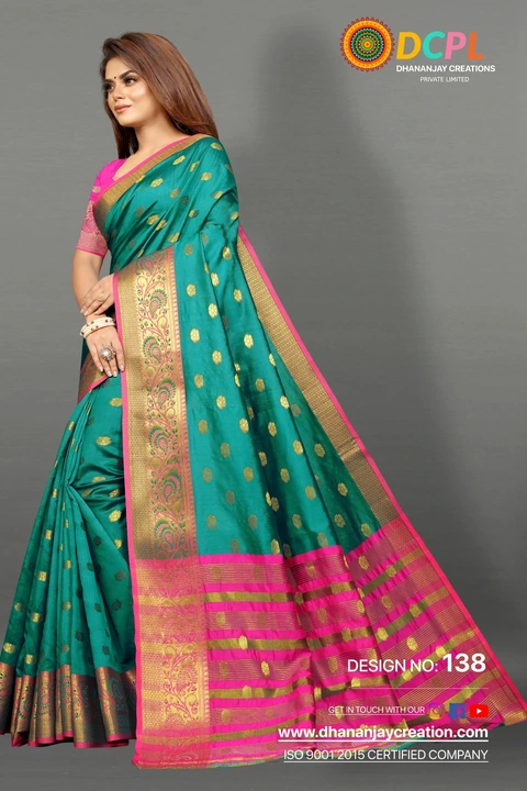 Beautiful sky blue saree order now  uploaded by Dhananjay Creations Pvt Ltd. on 2/22/2023