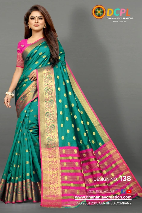 Beautiful sky blue saree order now  uploaded by Dhananjay Creations Pvt Ltd. on 2/22/2023