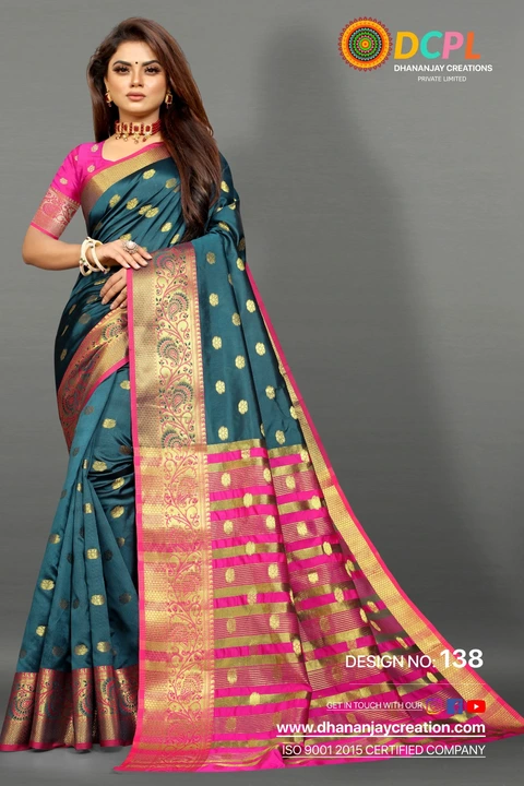 Hey guys do you want to this beautiful saree unik colour  uploaded by Dhananjay Creations Pvt Ltd. on 2/22/2023