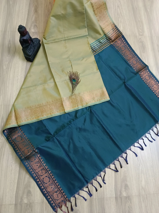 Banana pith silk sarees uploaded by business on 2/22/2023