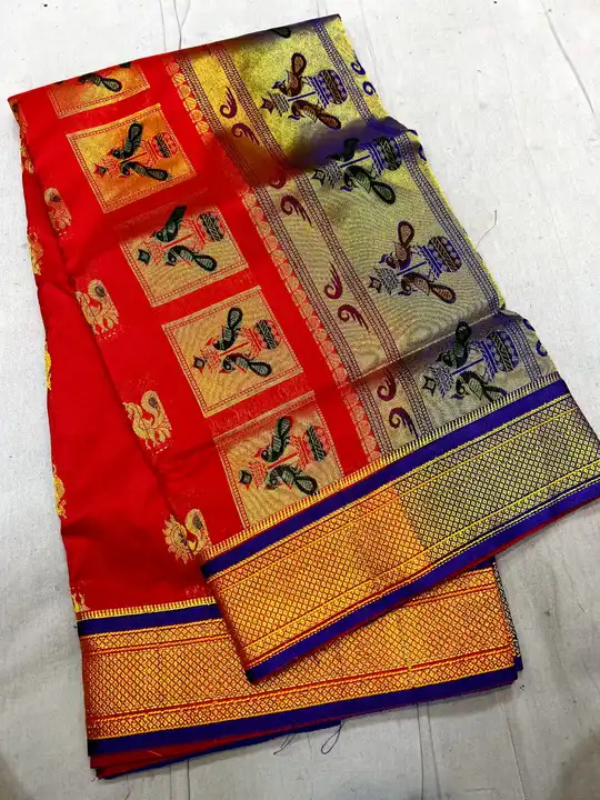 Semi paithani  uploaded by Krishna fashion on 2/22/2023