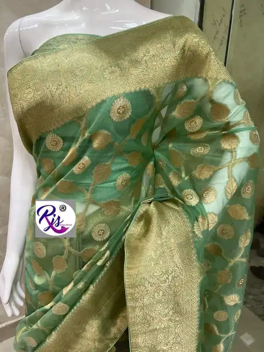 Banarasi kora organza dybel saree  uploaded by Krishna fashion on 2/22/2023