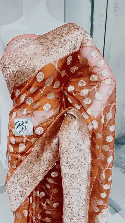 Bansari kora organza dybel saree  uploaded by Krishna fashion on 2/22/2023