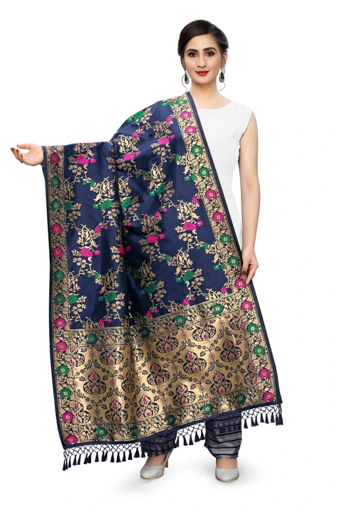 Banarasi silk handloom dupatta uploaded by K-Naz silk international on 2/22/2023