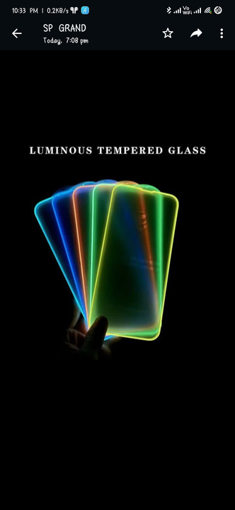 Post image I want 11-50 pieces of Luminous tempered glass at a total order value of 1000. Please send me price if you have this available.