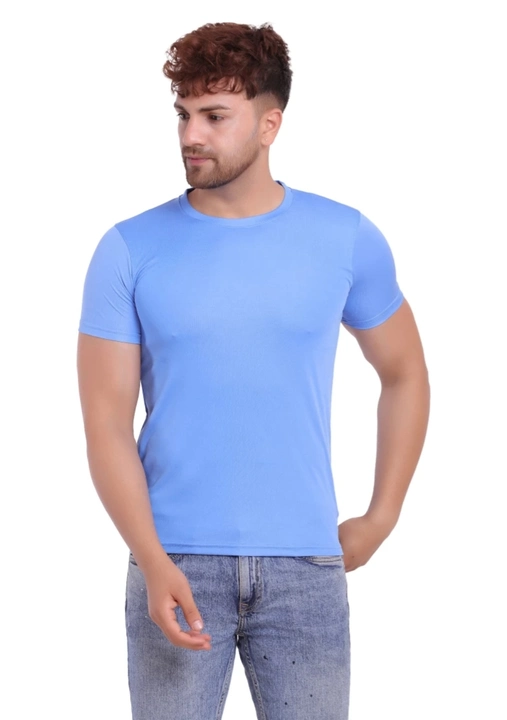 Men's round neck plain polyester t-shirt half sleeve uploaded by PC ENTERPRISES  on 2/22/2023