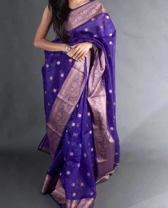 Pure Kota organza bnarsi design saree  uploaded by Zeenat febric  on 2/22/2023