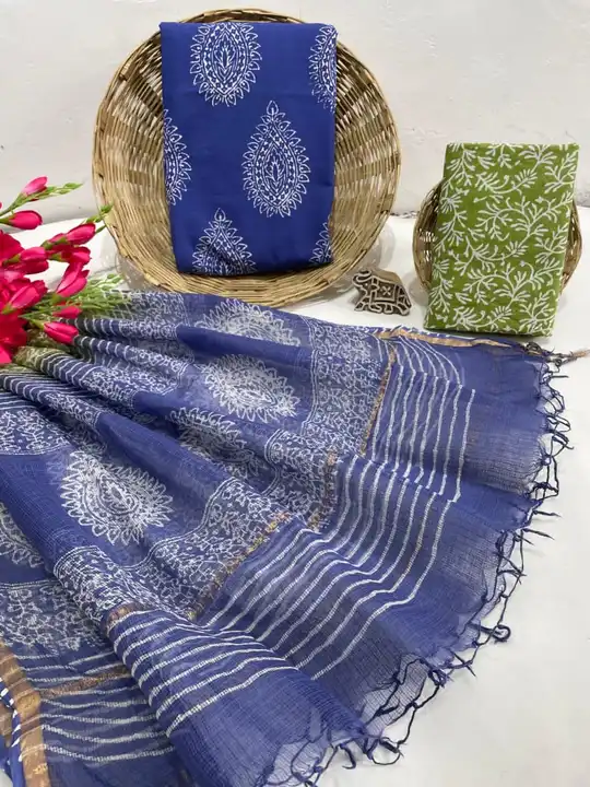 🥰🥳🥰🥳

Traditional Hand Block Printed

Cotton Suit Set
👉 *With Pure Cotton Kota Doriya Dupatta*
 uploaded by Roza Fabrics on 2/23/2023