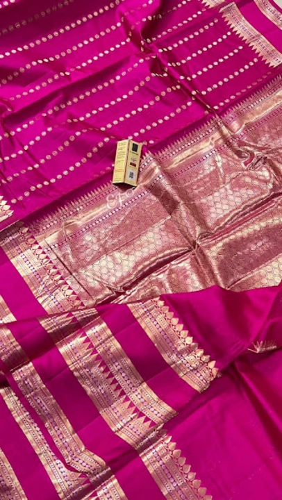 Semi georget silk saree  uploaded by Ahmad silk fabric on 2/23/2023