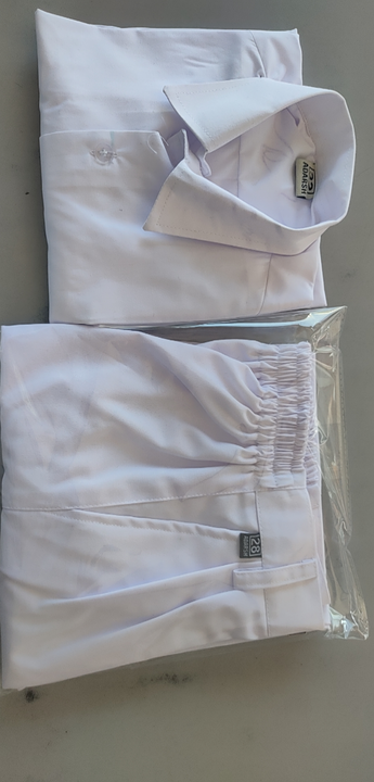 cotton white shirt and matty white pant. uploaded by RAWAT ENTERPRISES  on 2/23/2023