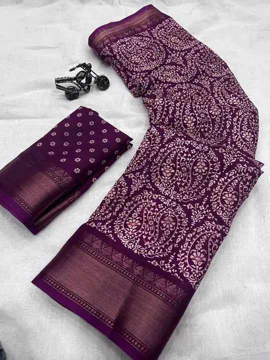 Soft cotton slub patola design saree  uploaded by DUDHAT Impax on 2/23/2023