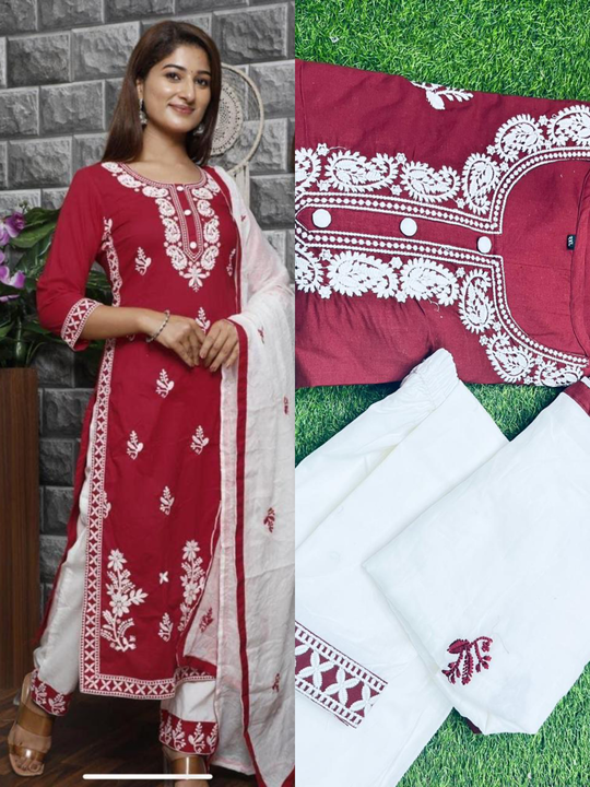 Embroidery suit cotton uploaded by Mishthi gabtex on 2/23/2023