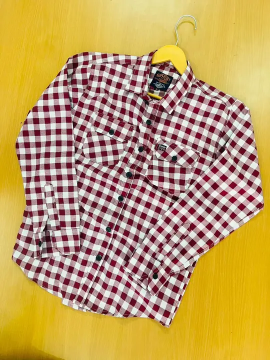 Men's Double Pocket Check Shirt uploaded by Jai Mata Di Garments on 2/23/2023