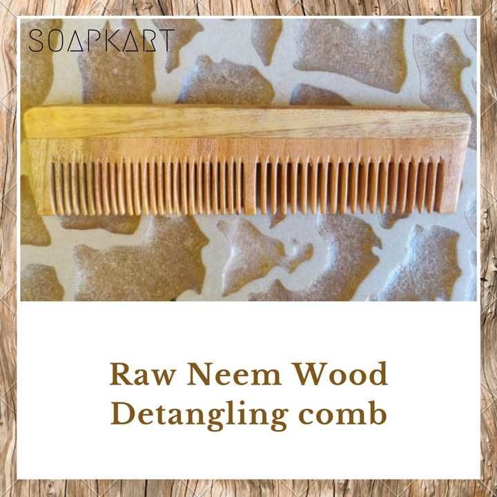 Raw Neem Wood Detangling Comb uploaded by business on 2/22/2021