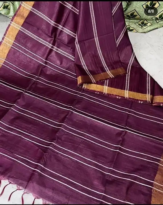 Katan silks strips body sarees  uploaded by M S handloom  on 2/23/2023