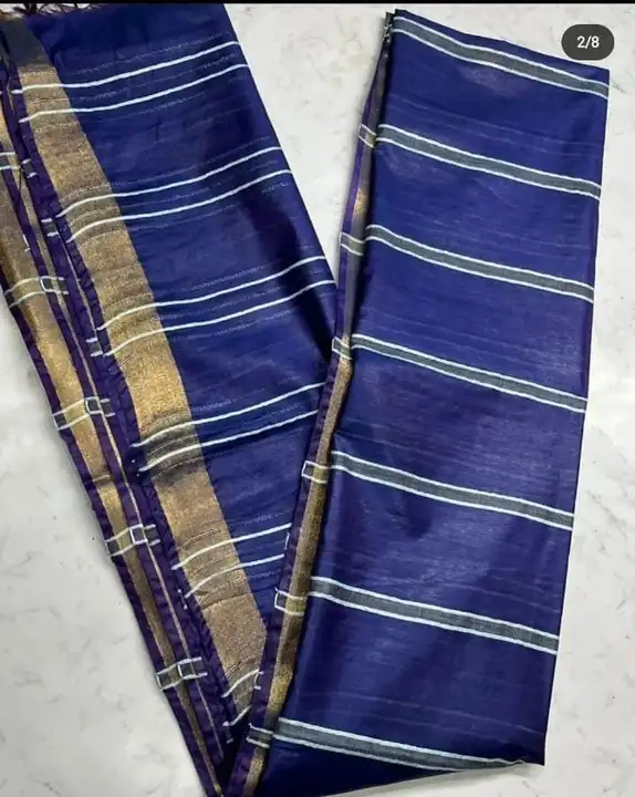 Katan silks strips body sarees  uploaded by M S handloom  on 2/23/2023