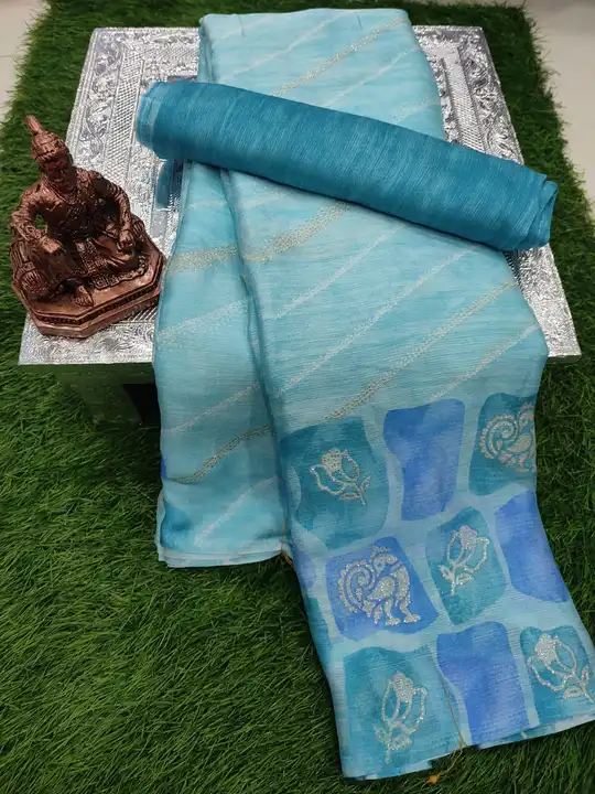 VT presents


SAREE - SOFT FAUX MOSS CHIFFON
[ light weight fabric and zari style foil work and HD c uploaded by Vishal trendz 1011 avadh textile market on 2/23/2023