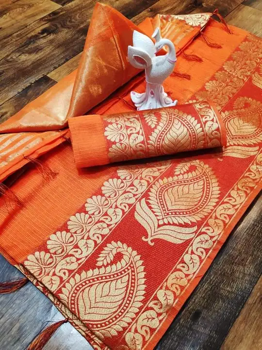 Kota doriya weaving jacquard saree  uploaded by Krishna fashion on 2/23/2023