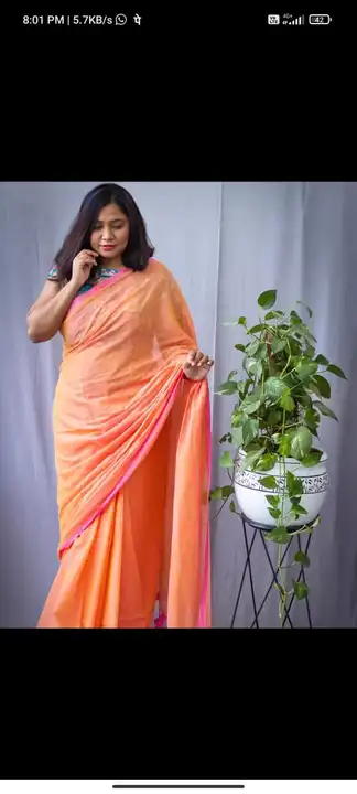 pure mal cotton  saree . uploaded by business on 2/23/2023