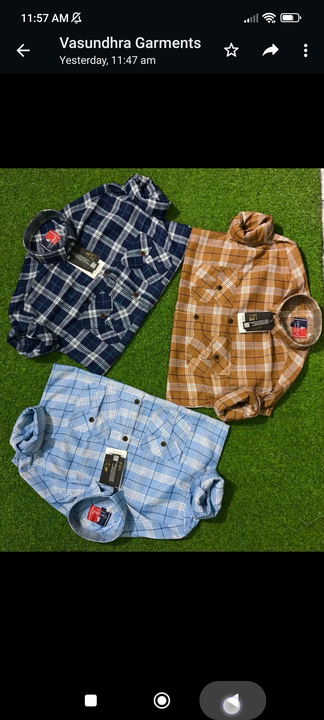 Men's Twill Check Shirt uploaded by Kavya Garments on 2/23/2023