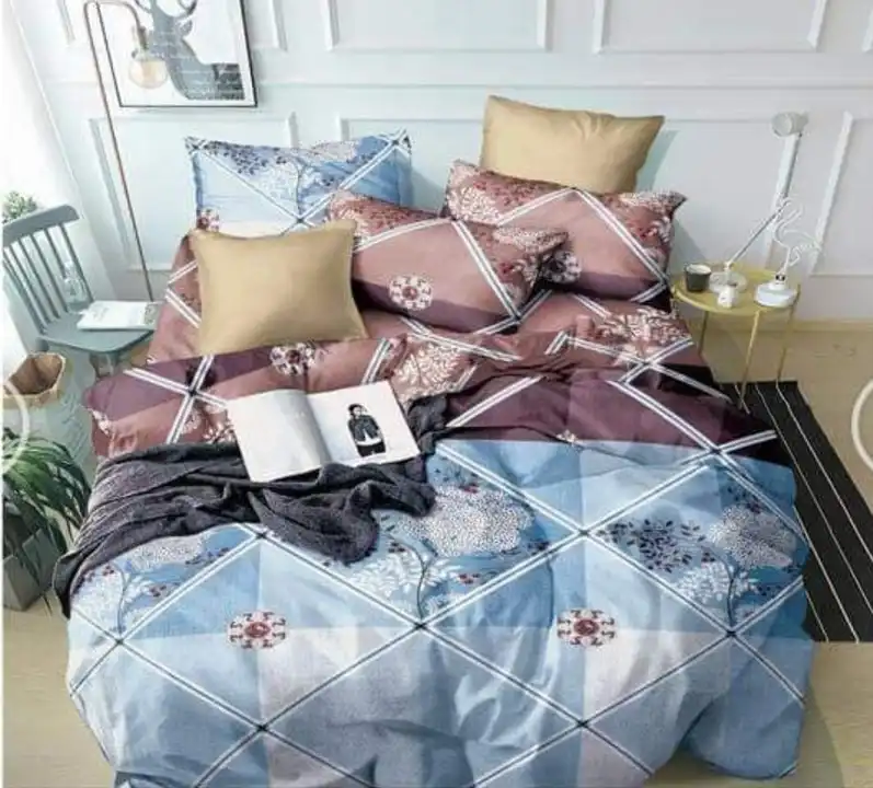 *New edition*

🎯Super soft poly cotton 
 Bedsheet Set🎯

Contents (1+2)
👉One double bed bedsheet
 uploaded by Kunj collection on 2/23/2023
