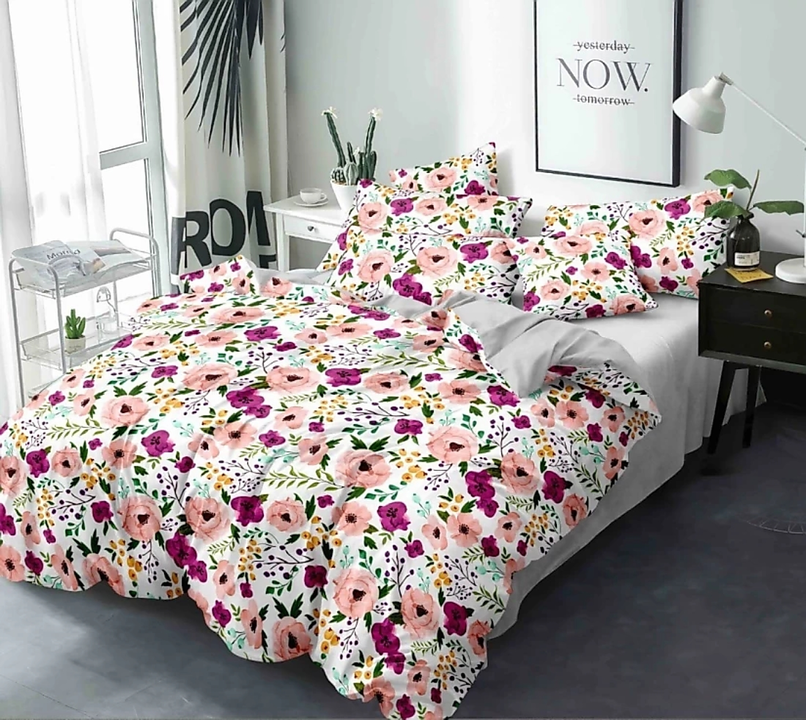 *New edition*

🎯Super soft poly cotton 
 Bedsheet Set🎯

Contents (1+2)
👉One double bed bedsheet
 uploaded by Kunj collection on 2/23/2023