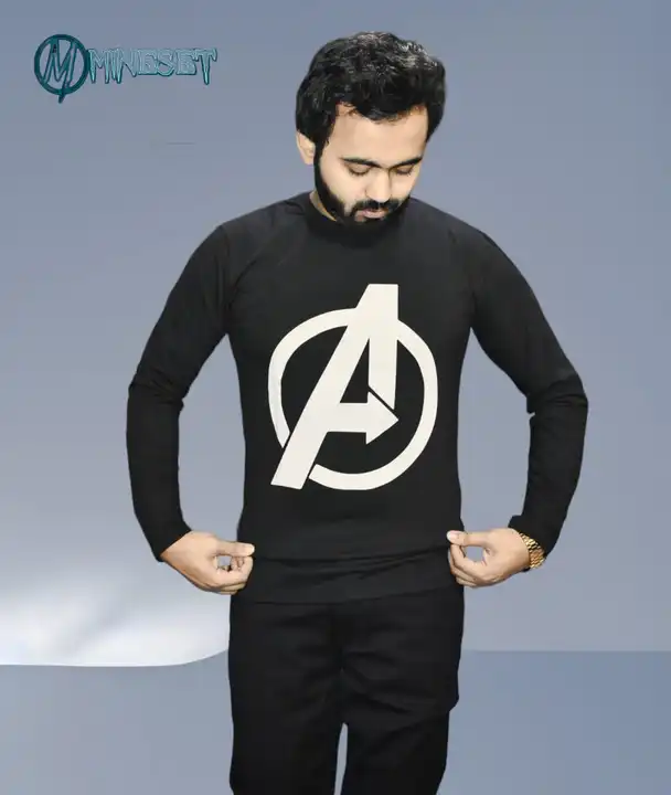 Black Avengers printed F/s tshirt uploaded by MineSet fashion on 2/23/2023