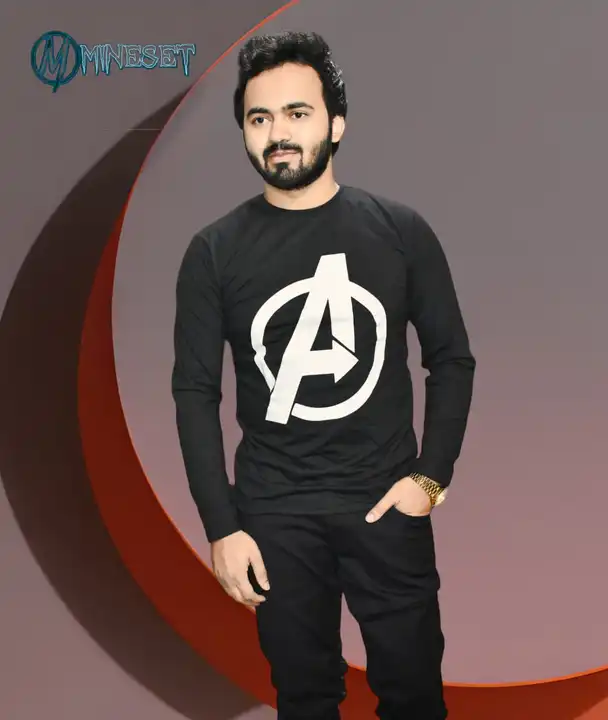 Black Avengers printed F/s tshirt uploaded by MineSet fashion on 2/23/2023