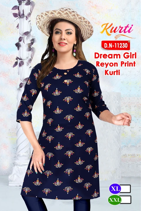 Dream Girl Rayon print kurti  uploaded by YASHRAJ Textiles on 2/23/2023