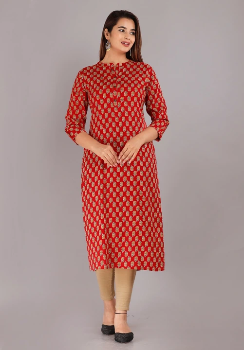 Women printed straight kurti  uploaded by business on 2/23/2023