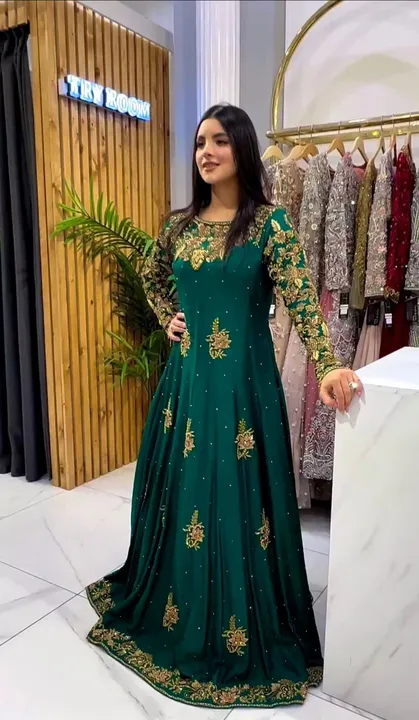 👗*Launching New Designer Party Wear Look Gown & Dupatta Set*👗🧚‍♀️⭐️

*AD-101*

🧵*FABRIC DETAILS* uploaded by Roza Fabrics on 2/23/2023