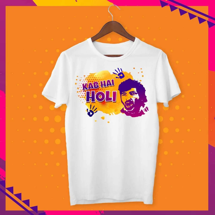 Holi Tshirt  uploaded by मां शांति प्रिंटिंग on 2/23/2023