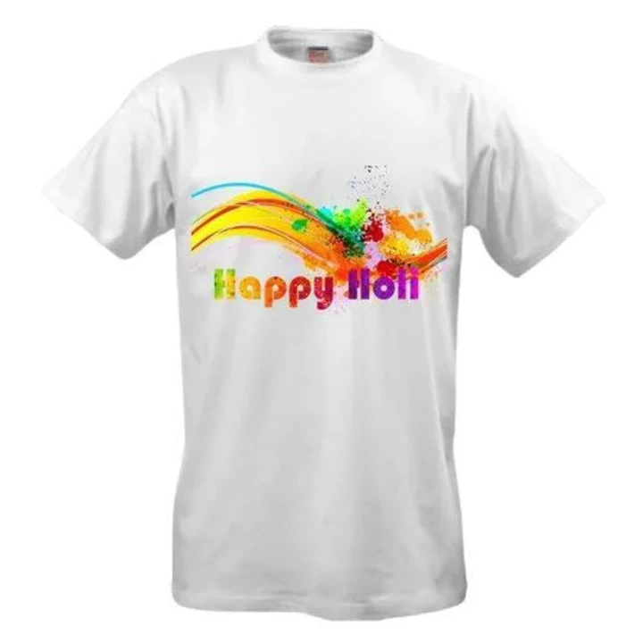 Holi Tshirt  uploaded by मां शांति प्रिंटिंग on 2/23/2023