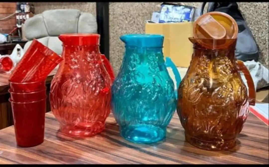Product image of WATER JUG AND 4 GLASS , price: Rs. 80, ID: water-jug-and-4-glass-12b49ce5