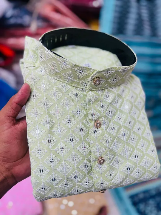 Gents KURTA MIRA WORK CHIJAN SIZE 36 TO 48 uploaded by SHAHINS' COLLECTION  on 2/23/2023