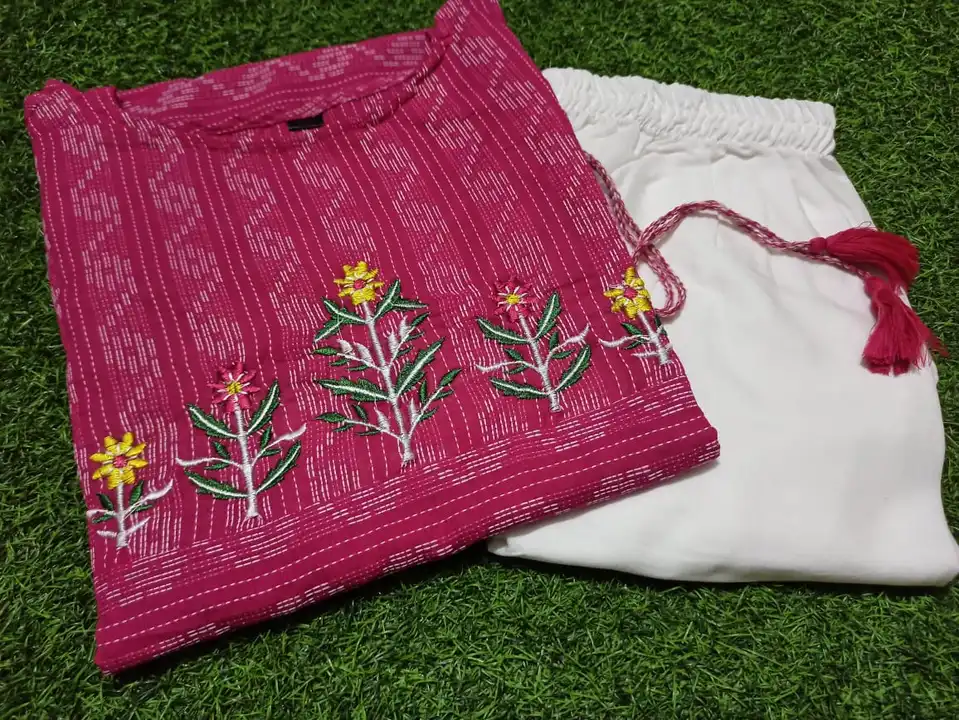 Cotton sleeveless kurta pant set uploaded by B S Creation on 2/23/2023