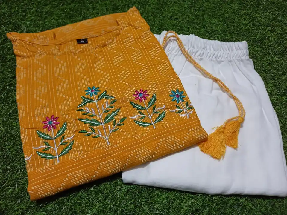 Cotton sleeveless kurta pant set uploaded by B S Creation on 2/23/2023