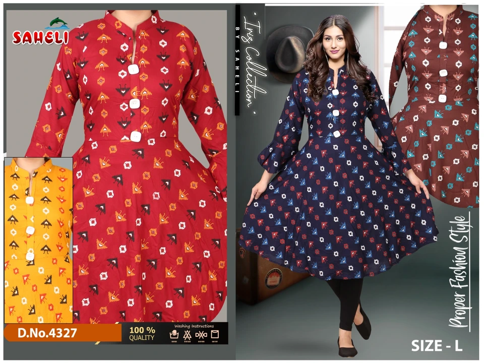 Frock style kurti uploaded by Saheli Garments on 2/23/2023