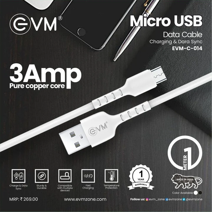 EVM C 014 Micro Cable  uploaded by Punjab Electronics  on 2/23/2023