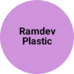 Business logo of Ramdev plastic